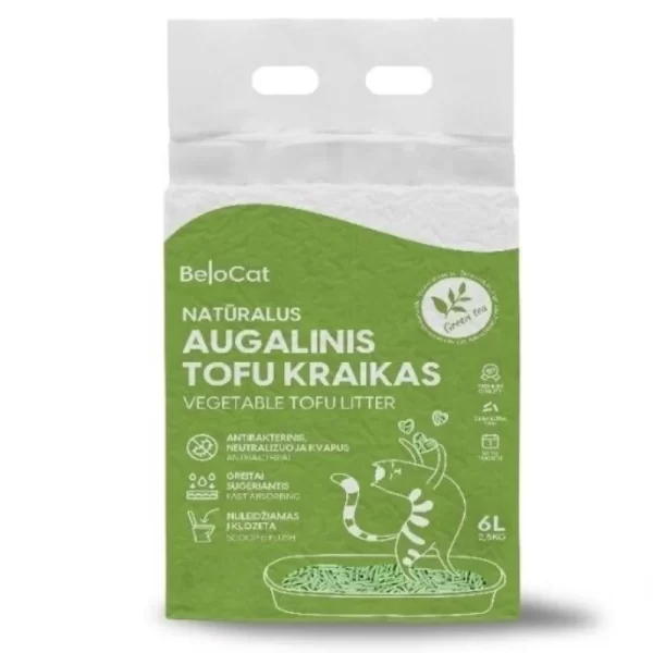 KAČIŲ KRAIKAS "Belocat" TOFU-6L/2,5Kg., (žaliosios arbatos kvapo) 100% NATŪRALUS KRAIKAS