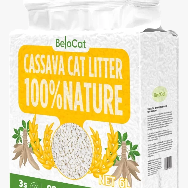 CASSAVA „BeloCat” KAČIŲ KRAIKAS  -6L/2,5Kg., 100% NATŪRALUS KRAIKAS