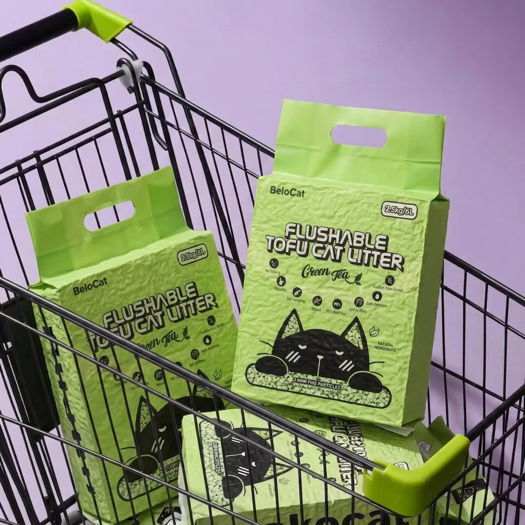 tofu litter bags in shopping cart tofu litter bags in shopping cart