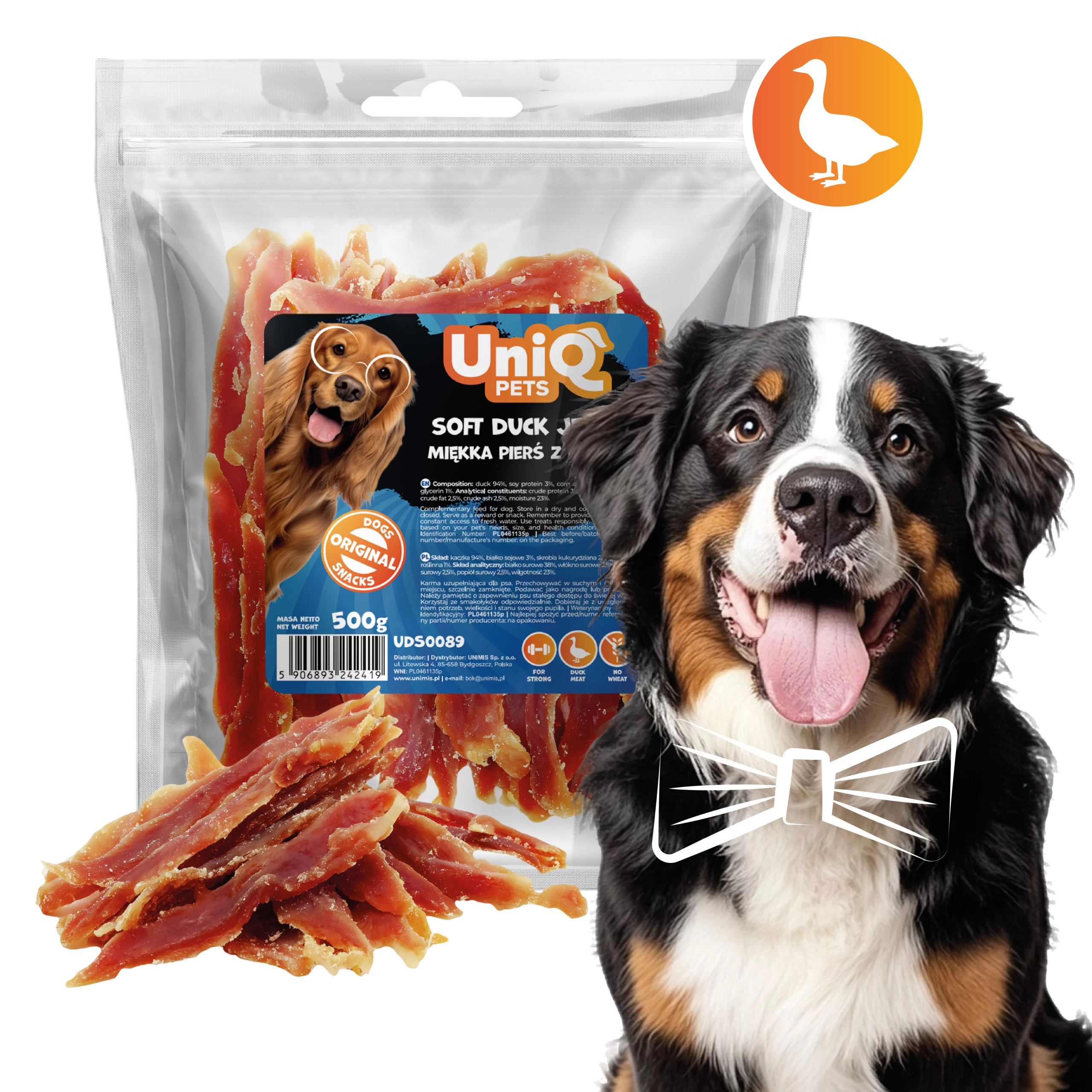 UNIQ SOFT DUCK JERKY 500G UDS0089 (2)